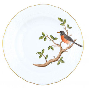 Herend Songbird Dessert Plate, Robin