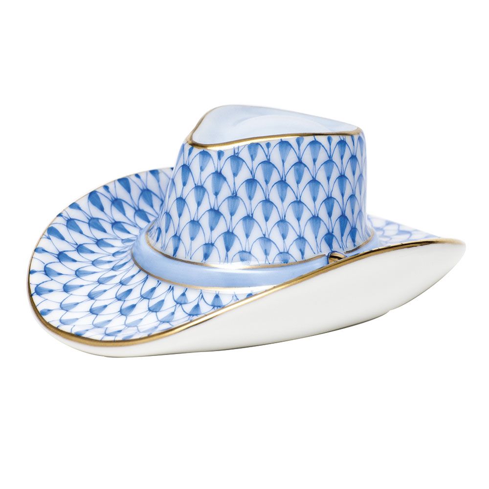 Herend Cowboy Hat, Blue