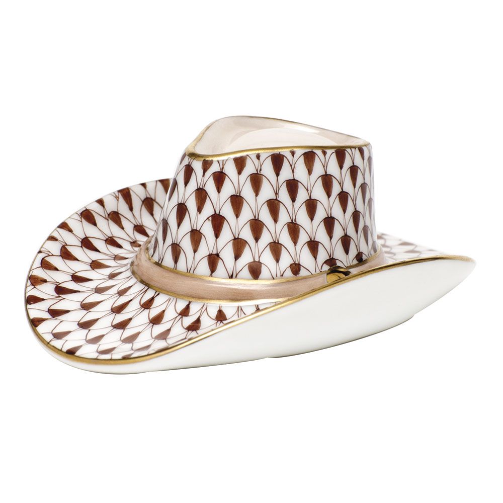 Herend Cowboy Hat, Chocolate