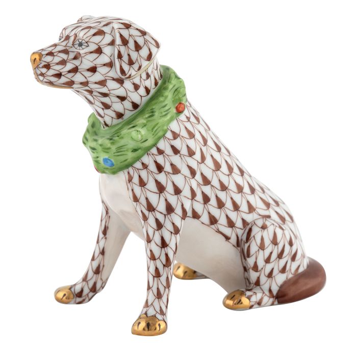 Herend Holiday Dog, Chocolate