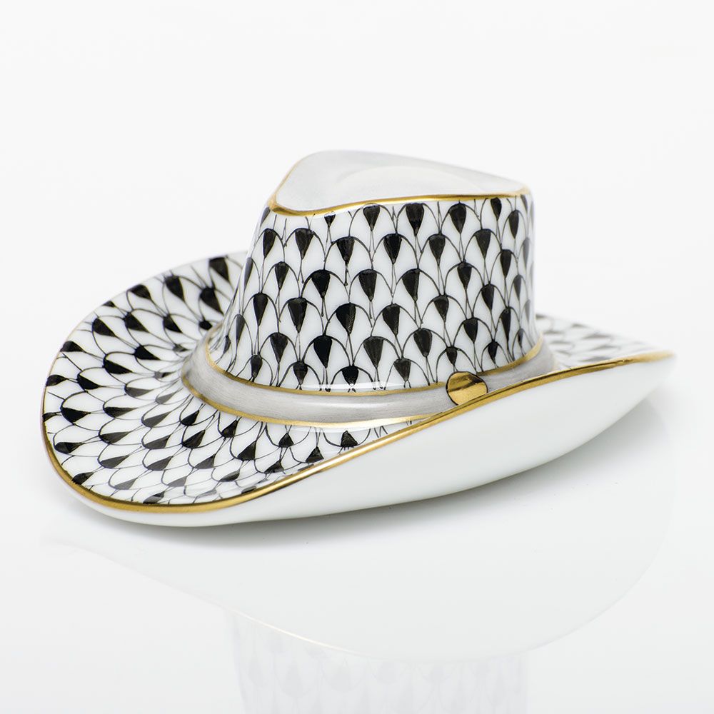 Herend Cowboy Hat, Black