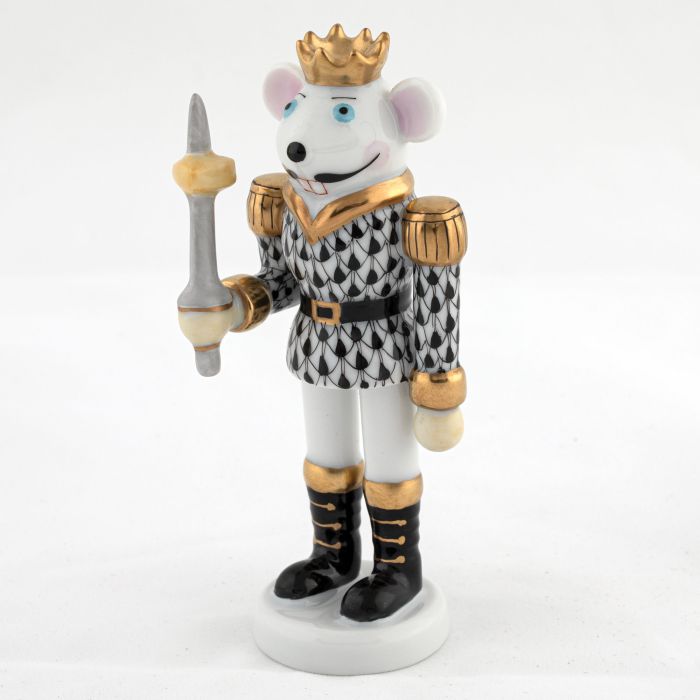 Herend Mouse King Nutcracker, Black