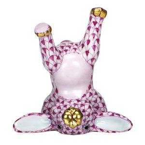 Herend Handstand Bunny, Raspberry