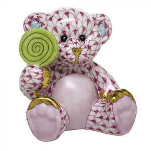 Herend Sweet Tooth Teddy, Raspberry