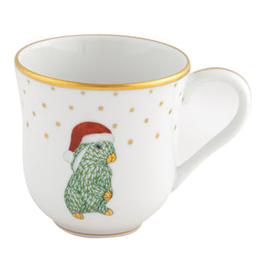 Herend Christmas Tree Mug, Santa Bunny