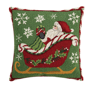 Santa Sleigh 18" Square Pillow