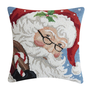 Santa w/Glasses 18" Square Pillow