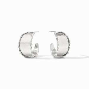 Medium Savoy Hoop, Silver