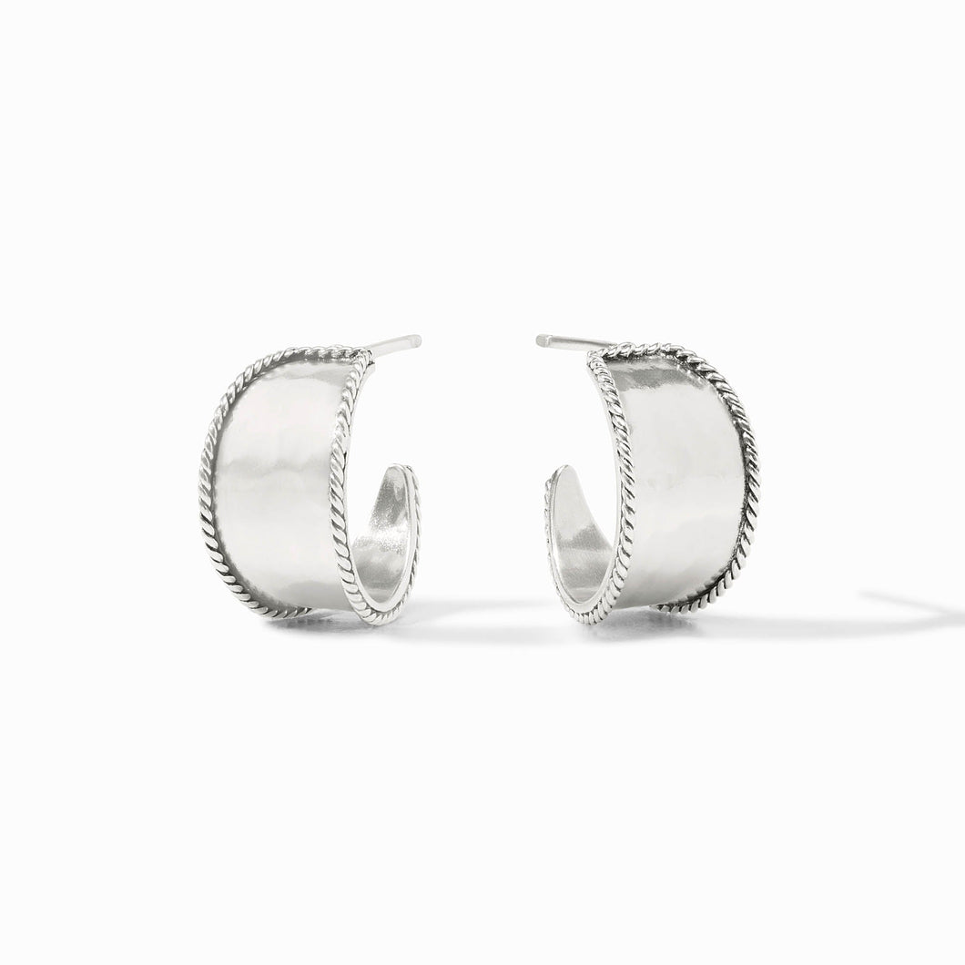 Medium Savoy Hoop, Silver