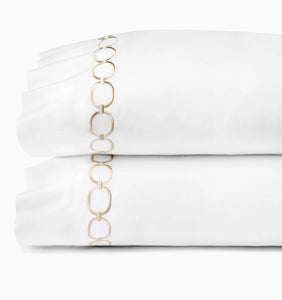 Sferra Catena Standard Pillowcase Pair, Sand