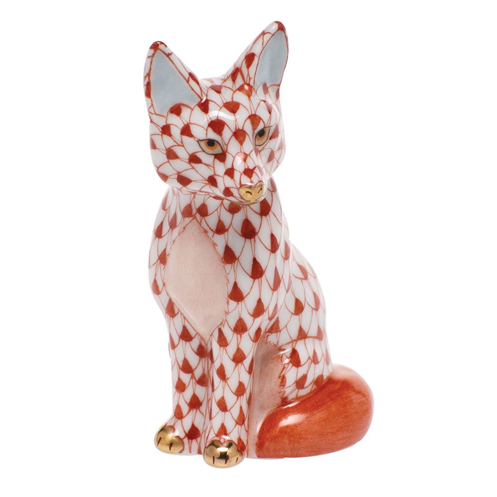 Herend Sitting Fox, Rust