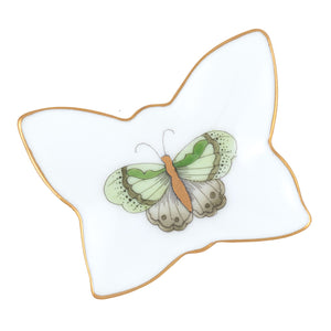 Herend Small Butterfly Tray Multi with Key Lime