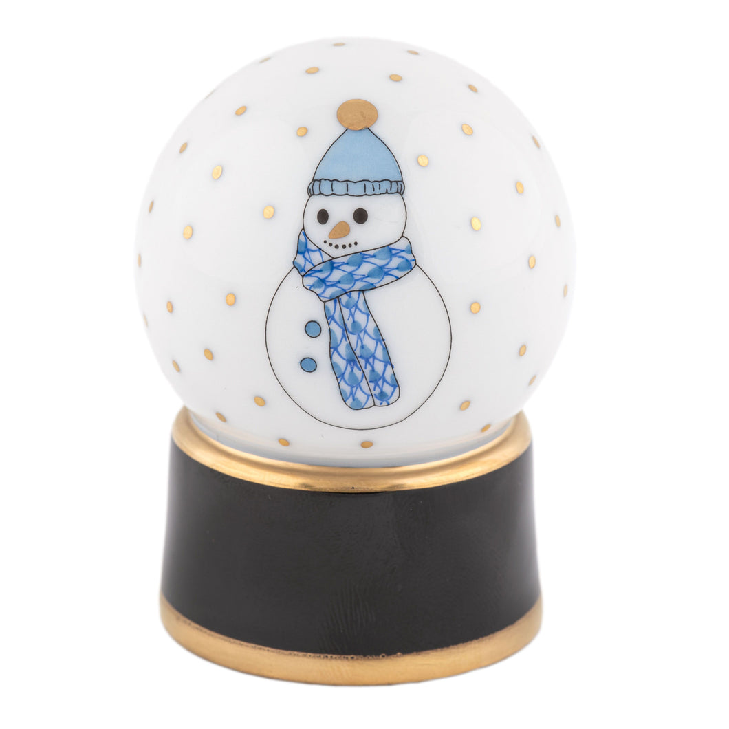 Herend Snow Globe, Blue