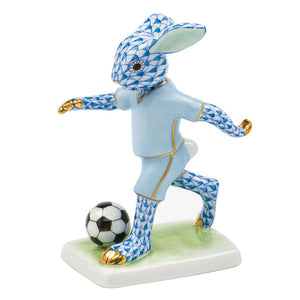 Herend Soccer Bunny, Blue