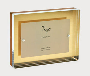 4x6 Lucite Frame Gold