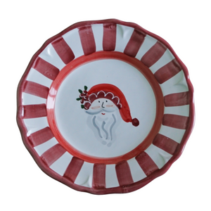 Allegro Dinner Plate, Red Santa