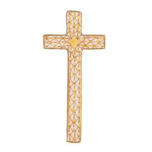 Herend Miniature Cross, Butterscotch