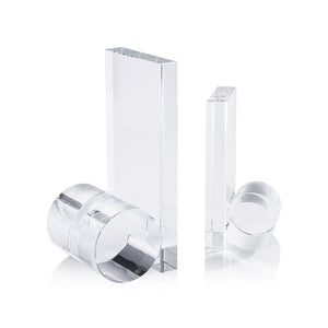 Rolled Crystal Bookend Set