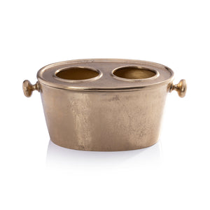 Two Bottle Wine Holder, Gold