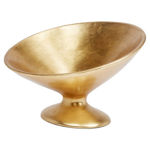 Emelia Oval Gold Leaf Display Bowl