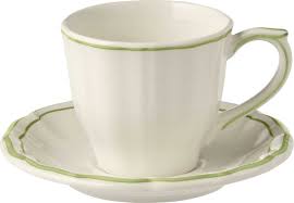 Gien Filet Vert Tea Cup