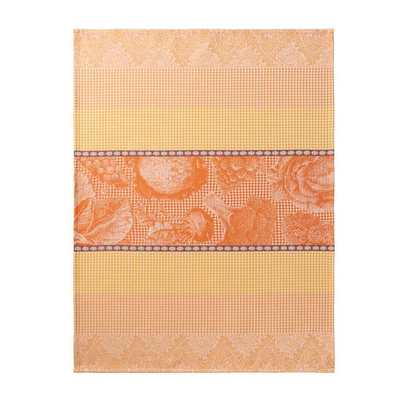 Le Jacquard Hand Towel Jardin Des Choux Orange