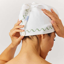 Load image into Gallery viewer, Weezie Embroidered Wave Hair Towel
