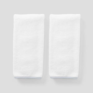 Weezie Signature Hand Towel, Grey on White