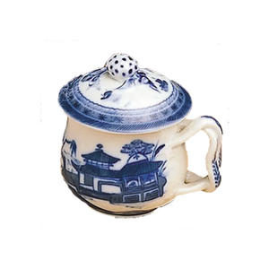 Mottahedeh Blue Canton Pot De Creme & Lid