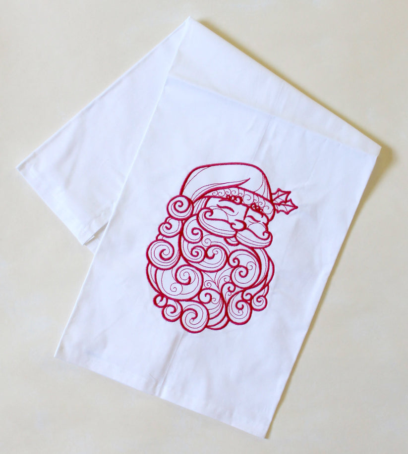 Cheery Man Embroidered Dish Towel