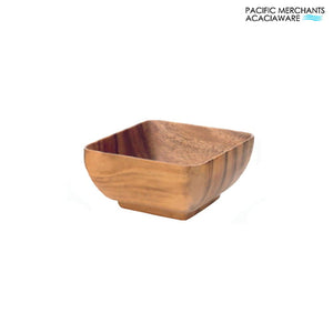 Acacia Square Bowl w/Pedestal Base