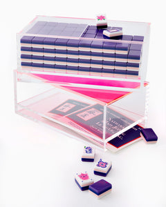 Mahjong Tile Storage Box- Pink Acrylic