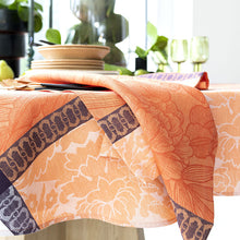 Load image into Gallery viewer, Le Jacquard Tablecloth Escapade Tropical Orange
