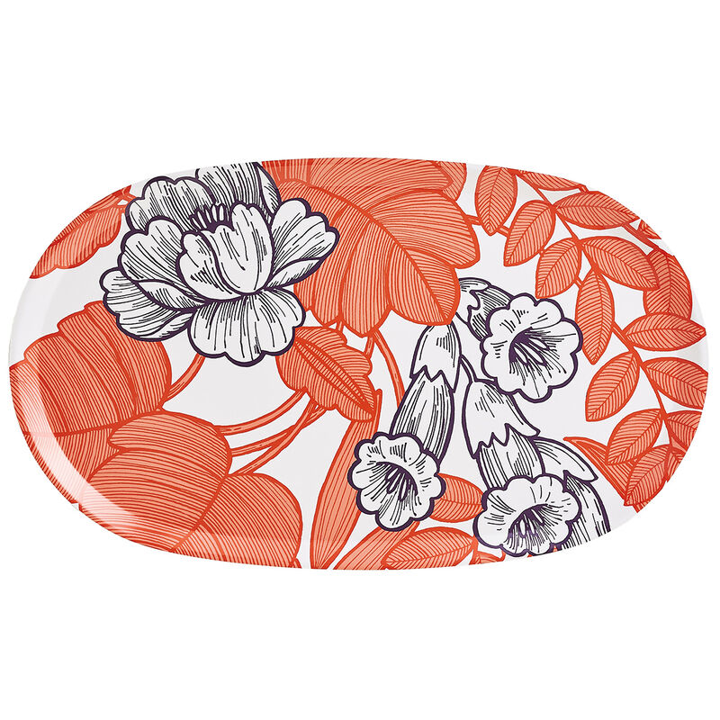 Le Jacquard Eascapade Tropicale Orange Oval Tray