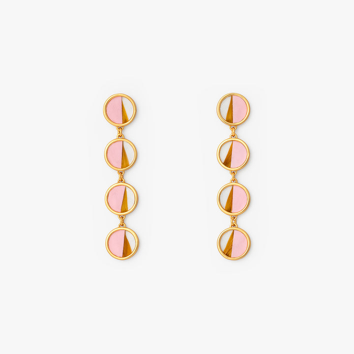 Brackish Reins Round Bezel Drop Earring