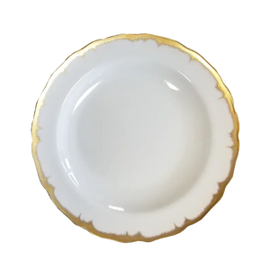 Mottahedeh Chelsea Feather Gold Dessert Plate