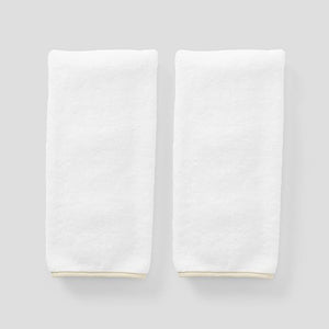 Weezie Signature Hand Towel, Sand on White