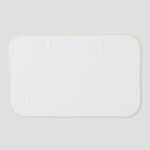 Weezie Signature Bath Mat, Sand on White