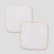 Load image into Gallery viewer, Weezie Signature Washcloths, Sand on White
