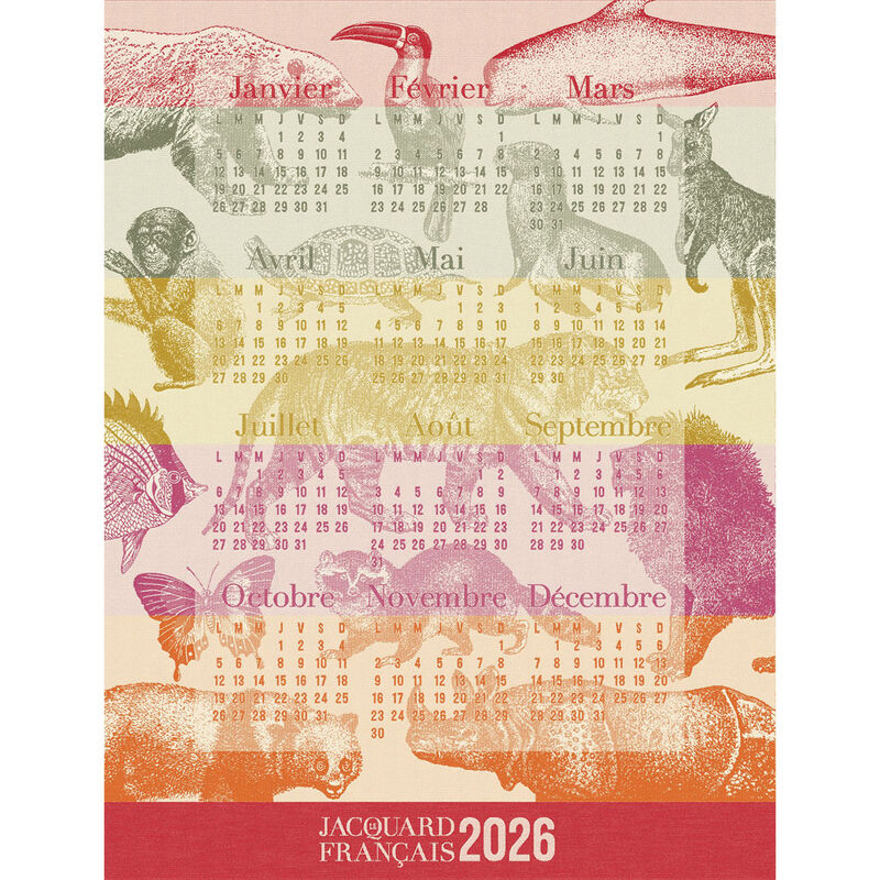 Le Jacquard 2026 Calendar Tea Towel