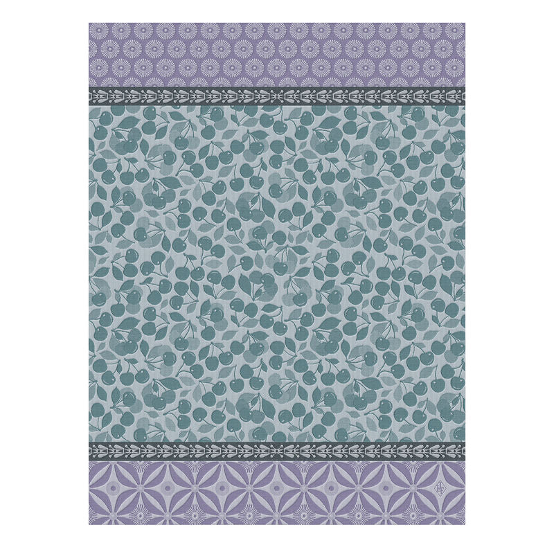 Le Jacquard Cerises Blue Tea Towel