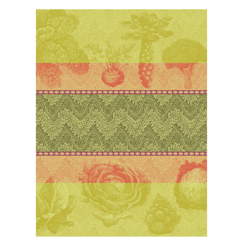Le Jacquard Tea Towel Jardin Des Choux Green