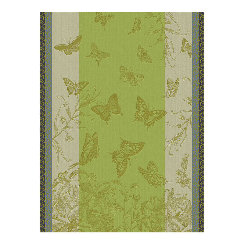 Le Jacquard Jardin De Papillons Green Tea Towel