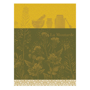 Le Jacquard Tea Towel Moutarde En Fleur Yellow