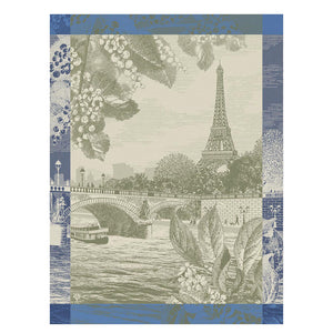 Le Jacquard Tea Towel Paris Sur Seine Green