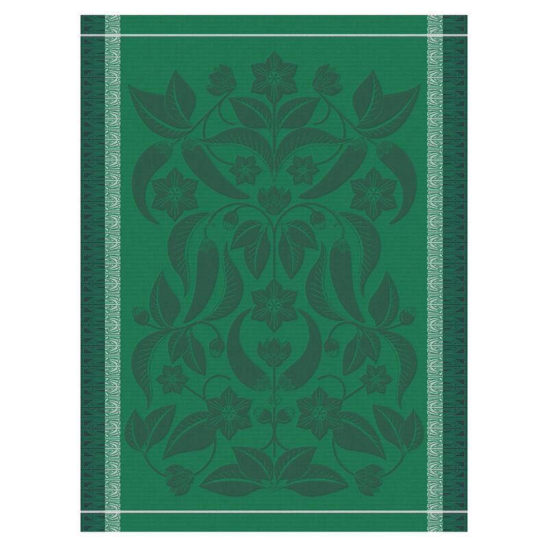 Le Jacquard Tea Towel Piments Green