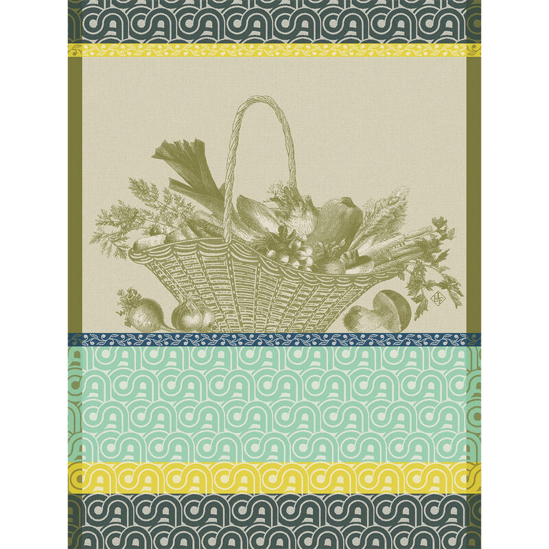 Le Jacquard Tea Towel Potager D'Hiver Green