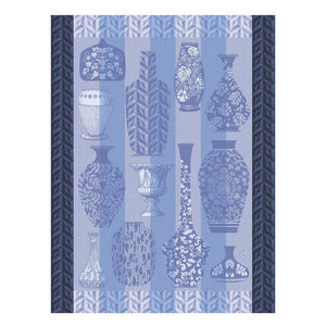 Le Jacquard Tea Towel Poteries Blue