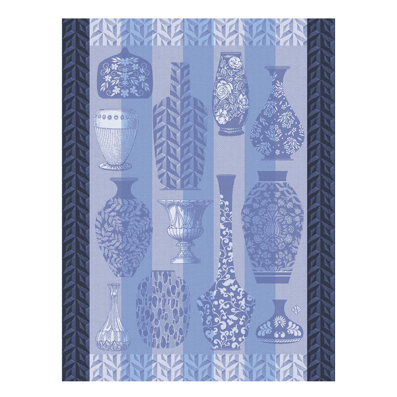Le Jacquard Tea Towel Poteries Blue