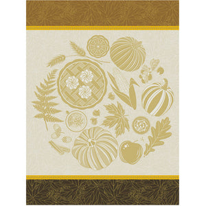 Le Jacquard Tea Towel Thanksgiving Yellow